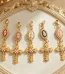 Wholesale Zinc Alloy Rhinestone Cross Keychain Charm Keyring Accessories Durable