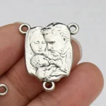 Wholesale Vintage Religious Metal Bead Catholicism Rosary Pendant Connector DIY Jewelry Accessories