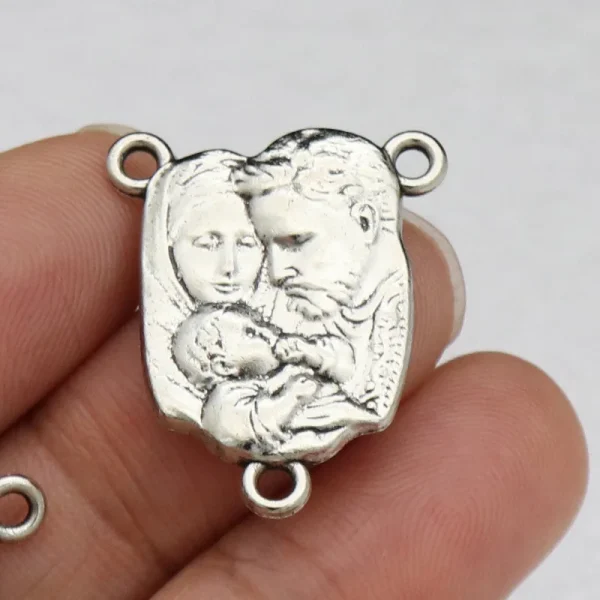 Wholesale Vintage Religious Metal Bead Catholicism Rosary Pendant Connector DIY Jewelry Accessories