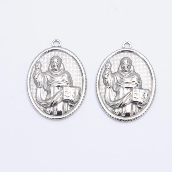 Wholesale Stainless Steel Religious Figure Pendant Necklace Vintage DIY Jewelry Accessories Unisex