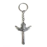 Wholesale Durable Embossed Zinc Alloy Catholic-themed Silver Keychains Event Gifts - Image 4