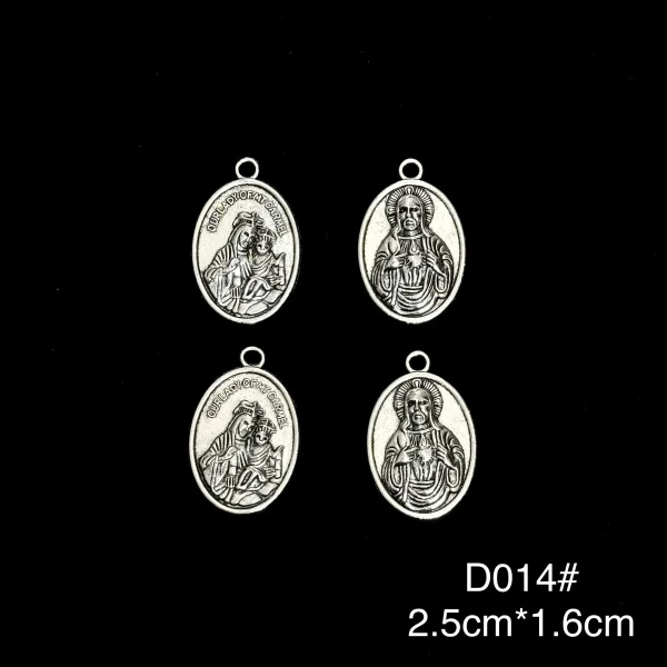 Wholesale Zinc Alloy Rhinestone Pendant Catholic Rosary DIY Jewelry Accessories