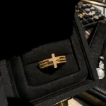 Wholesale Zinc Alloy Rhinestone Cross Open Ring Geometric High End Adjustable Finger Ring Fashion Jewelry Women Unisex - Image 5