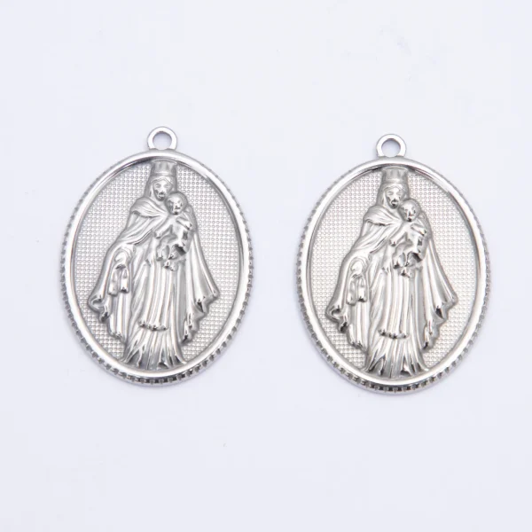 Wholesale Stainless Steel Religious Figure Pendant Necklace Vintage DIY Jewelry Accessories Unisex