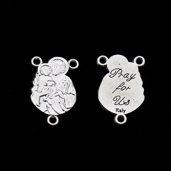 Wholesale Vintage Religious Metal Bead Catholicism Rosary Pendant Connector DIY Jewelry Accessories