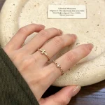 Wholesale Copper Gold Plated Cross Iris Ring Vintage Punk Fashion Jewelry Women Men Unisex Adjustable Finger Rings - Image 2