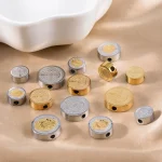 Wholesale 304 Stainless Steel Round Spacer Beads Double Sided Vintage DIY Jewelry Making Accessories 8mm 10mm 12mm - Image 3