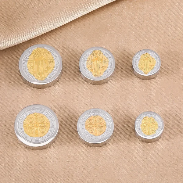 Wholesale 304 Stainless Steel Round Spacer Beads Double Sided Vintage DIY Jewelry Making Accessories 8mm 10mm 12mm