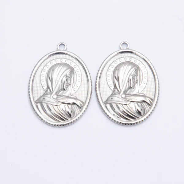Wholesale Stainless Steel Religious Figure Pendant Necklace Vintage DIY Jewelry Accessories Unisex