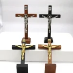 Wholesale Wooden Cross Jesus Ornament Vintage Religious DIY Craft Home Decoration - Image 2