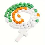 Wholesale Wood Bead Cross Pendant Necklace Handmade Woven Vintage Ethnic Jewelry Unisex - Image 5