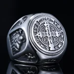 Wholesale Stainless Steel Orthodox Cross Signet Ring Vintage Religious Jewelry Unisex - Image 2