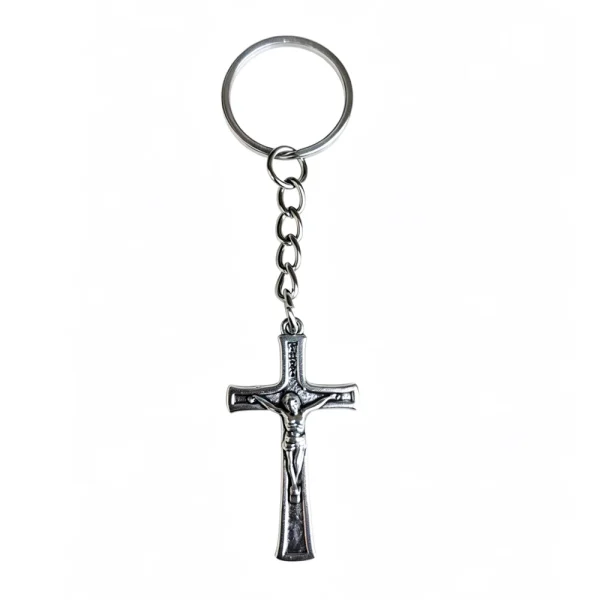 Wholesale Durable Embossed Zinc Alloy Catholic-themed Silver Keychains Event Gifts