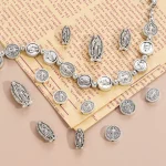 Wholesale Vintage Zinc Alloy Oval Round Flat Spacer Beads with Hole DIY Bracelet Jewelry Making Accessories - Image 3