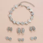 Wholesale Vintage Zinc Alloy Oval Round Flat Spacer Beads with Hole DIY Bracelet Jewelry Making Accessories - Image 2