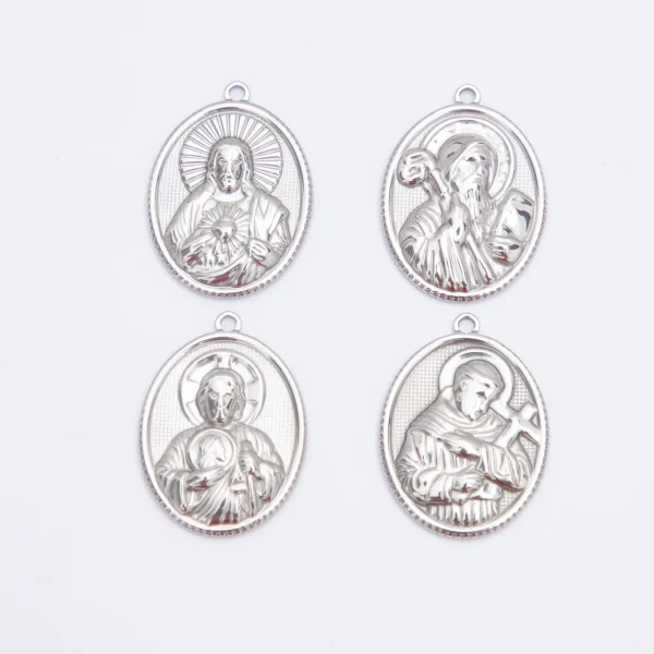 Wholesale Stainless Steel Religious Figure Pendant Necklace DIY Jewelry Accessories Unisex Vintage
