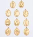 Wholesale Stainless Steel Religious Figure Oval Pendant Charm DIY Jewelry Accessories Unisex Vintage
