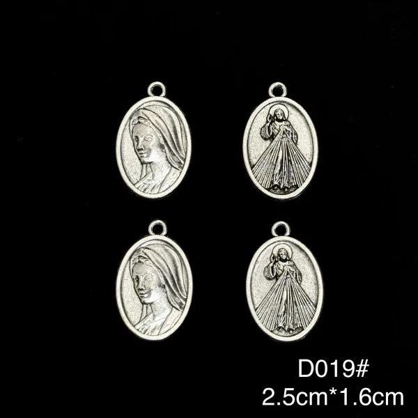Wholesale Zinc Alloy Rhinestone Pendant Catholic Rosary DIY Jewelry Accessories