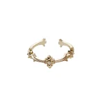 Wholesale Copper Gold Plated Cross Iris Ring Vintage Punk Fashion Jewelry Women Men Unisex Adjustable Finger Rings - Image 5