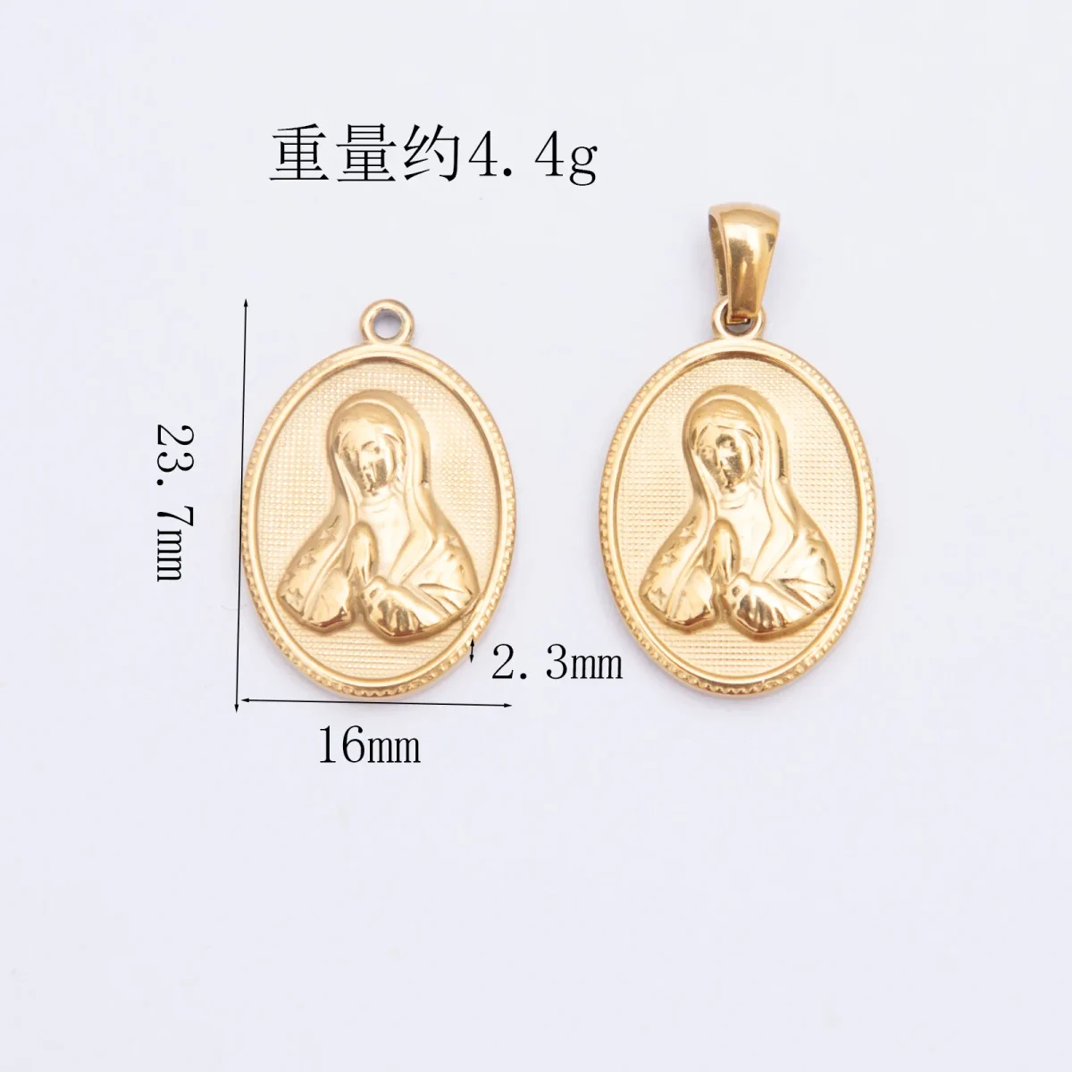 Wholesale Stainless Steel Religious Figure Oval Pendant Charm DIY Jewelry Accessories Unisex Vintage - Image 2