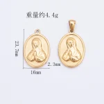 Wholesale Stainless Steel Religious Figure Oval Pendant Charm DIY Jewelry Accessories Unisex Vintage - Image 2
