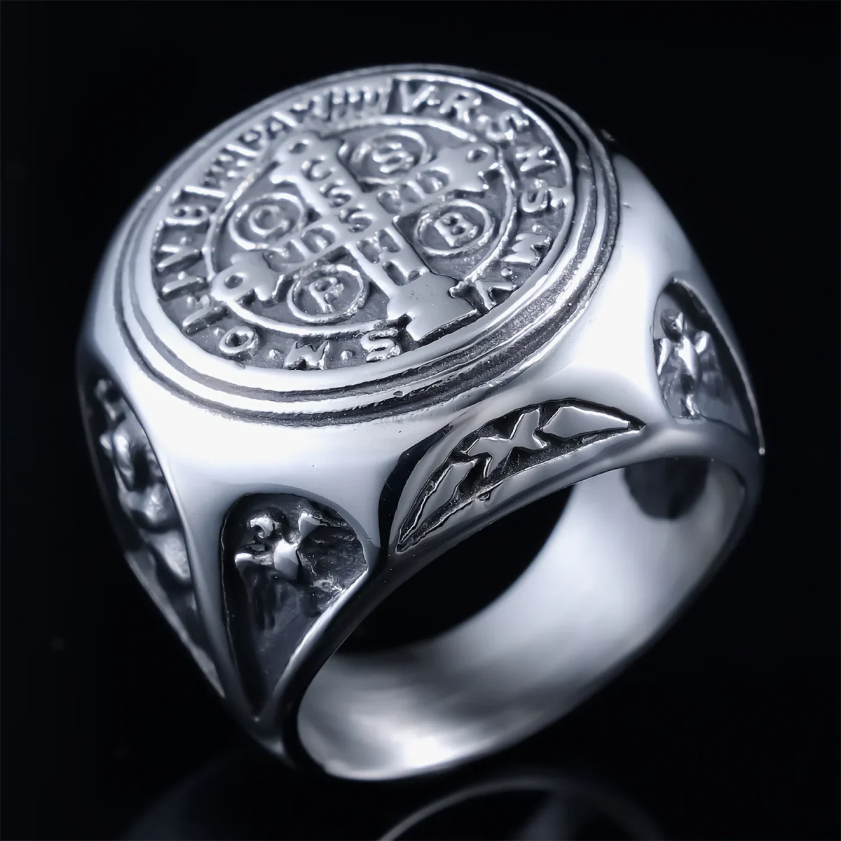 Wholesale Stainless Steel Orthodox Cross Signet Ring Vintage Religious Jewelry Unisex - Image 6