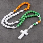 Wholesale Wood Bead Cross Pendant Necklace Handmade Woven Vintage Ethnic Jewelry Unisex - Image 4