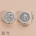 Wholesale Vintage Zinc Alloy Oval Round Flat Spacer Beads with Hole DIY Bracelet Jewelry Making Accessories - Image 6