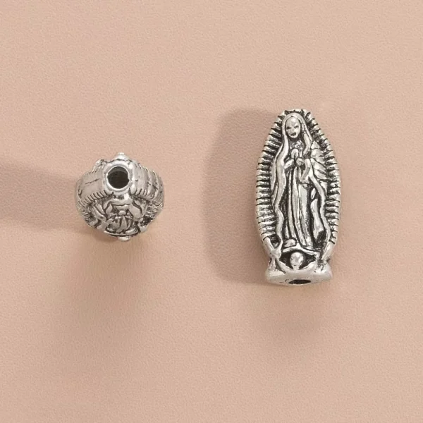 Wholesale Vintage Zinc Alloy Oval Round Flat Spacer Beads with Hole DIY Bracelet Jewelry Making Accessories