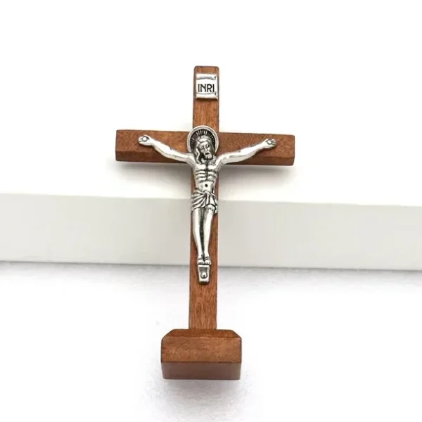 Wholesale Wooden Cross Jesus Ornament Vintage Religious DIY Craft Home Decoration