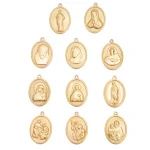 Wholesale Stainless Steel Religious Figure Oval Pendant Charm DIY Jewelry Accessories Unisex Vintage - Image 5