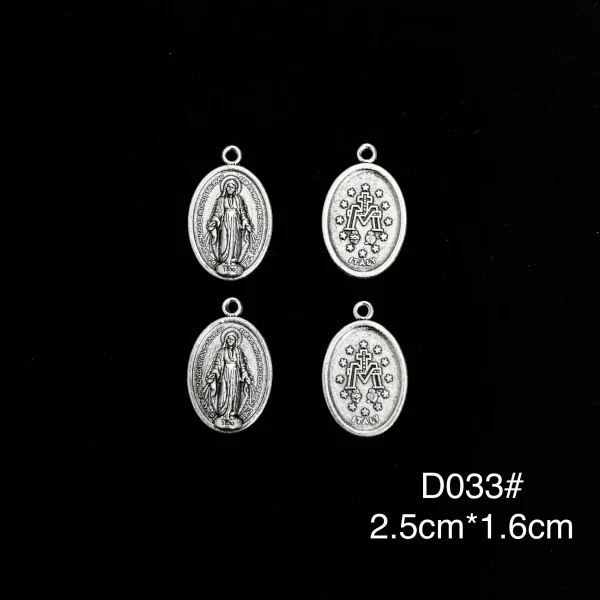 Wholesale Zinc Alloy Rhinestone Pendant Catholic Rosary DIY Jewelry Accessories