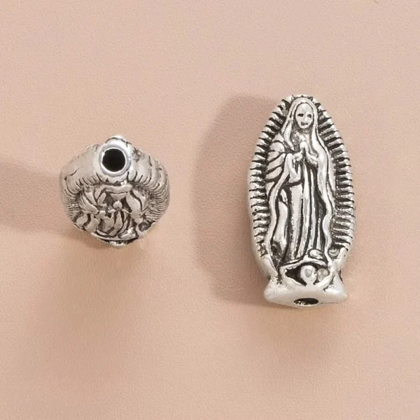 Wholesale Vintage Zinc Alloy Oval Round Flat Spacer Beads with Hole DIY Bracelet Jewelry Making Accessories
