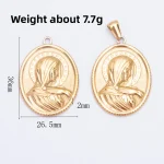 Wholesale Stainless Steel Catholic Religious Figure Gold Plated Pendant DIY Jewelry Accessories - Image 2