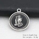 Wholesale Zinc Alloy Enamel Religious Keychain Necklace Retro Keychain Accessories - Image 3