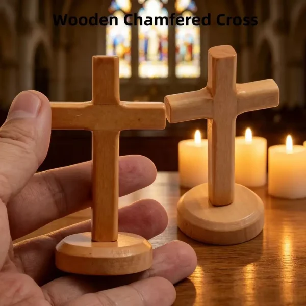 Wholesale Wooden Cross Ornament Large Vintage Home Desktop Decor Easter Decoration Tabletop Craft Gift