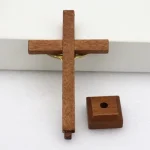 Wholesale Wooden Cross Jesus Ornament Vintage Religious DIY Craft Home Decoration - Image 5