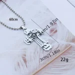 Best-selling God Men's Necklace Dripping Oil Cross Christianity Catholic Fashion Belief Zinc Alloy Jewelry - Image 3