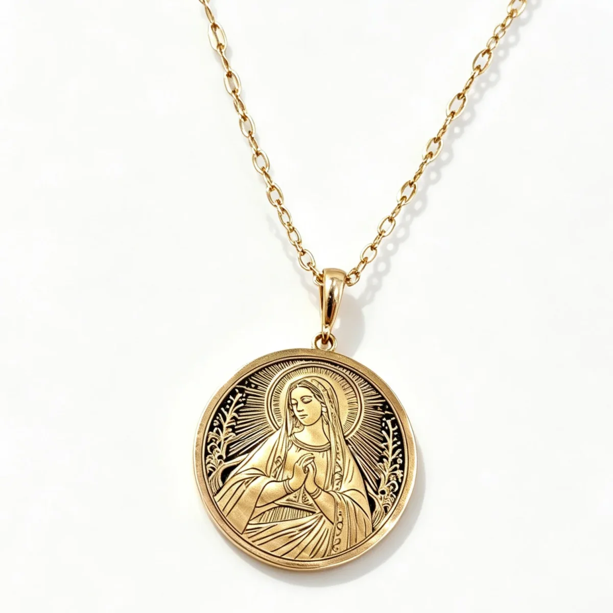 Wholesale Stainless Steel Pendant Necklace Religious Oil Painting Design Fashion Jewelry Unisex Gold Rose Gold Silver - Image 4