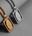Wholesale Stainless Steel Religious Square Medal Pendant Necklace Virgin Mary Prayer Charm Unisex Vintage Jewelry