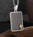 Wholesale Titanium Steel Cross Pendant Necklace Men Religious Prayer Jewelry Minimalist Square Cross Charm Necklace