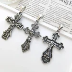 Wholesale Stainless Steel Cross Pendant Necklace Vintage Religious Jewelry Accessories Unisex DIY Gift - Image 3