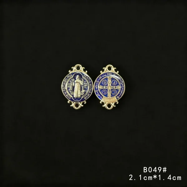 Wholesale Catholic Alloy Charm Pendant Two Hole Connector DIY Necklace Bracelet Jewelry Accessories