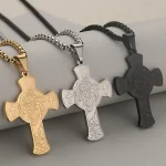 Wholesale Stainless Steel Cross Pendant Necklace Men Women Vintage Punk Jewelry DIY Accessories - Image 4