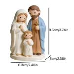 Christmas Nativity Scene Figurine Resin Craft Ornament Holy Family Manger Indoor Home Decoration Wholesale Gift - Image 5