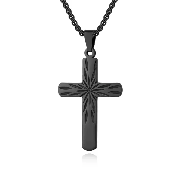 Wholesale Stainless Steel Cross Pendant Necklace Men Women Unisex Minimalist Fashion Jewelry Accessories