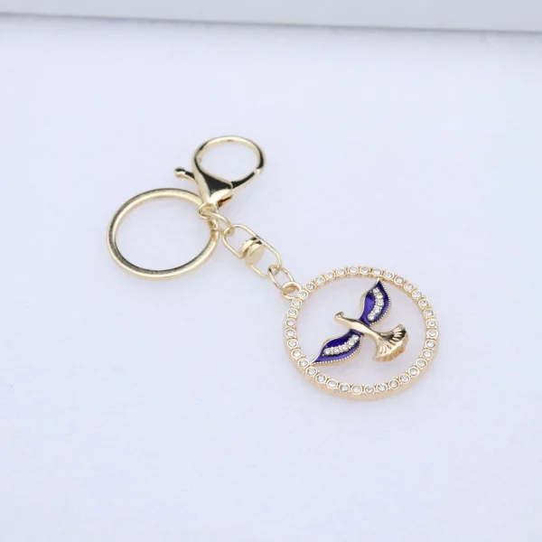Wholesale Zinc Alloy Vintage Embossed Rose Gold Keychain Charm Keychain Key Ring Accessories Gift