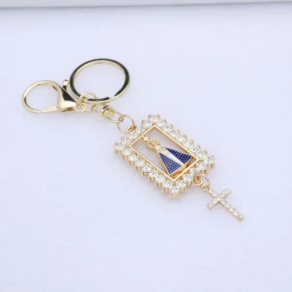 Wholesale Zinc Alloy Vintage Embossed Rose Gold Keychain Charm Keychain Key Ring Accessories Gift