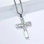 Wholesale Stainless Steel Cross Pendant Necklace Men Women Unisex Minimalist Fashion Jewelry Accessories - Image 2