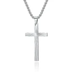 Wholesale Stainless Steel Cross Pendant Necklace Unisex Minimalist Titanium Steel Jewelry Gift - Image 6